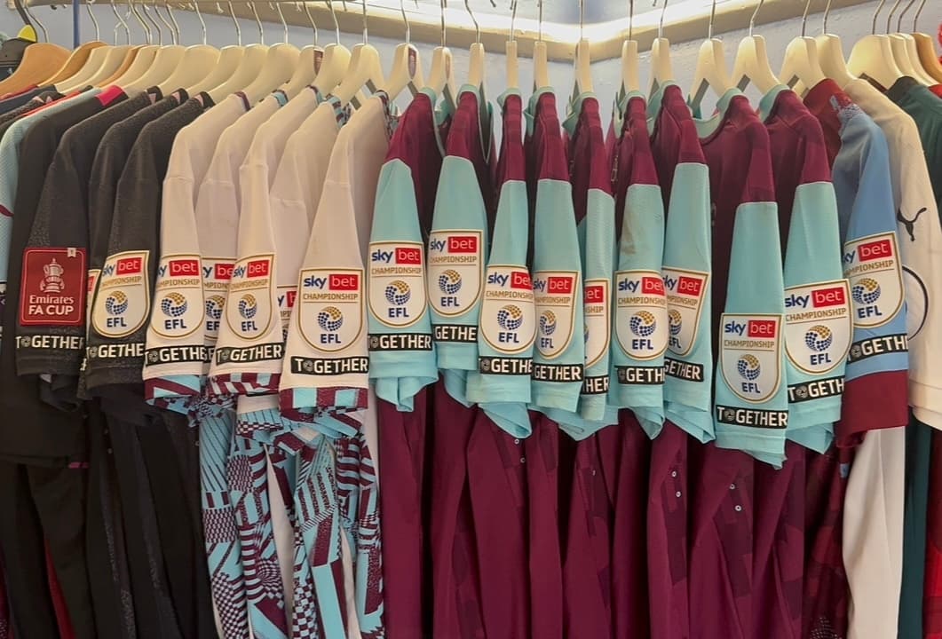 Matchworn Burnley shirts
